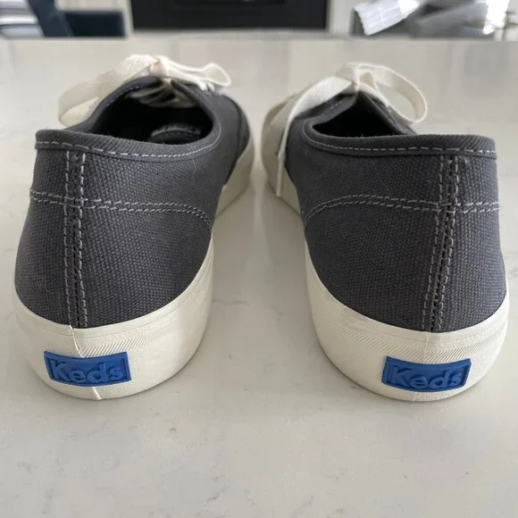 Keds Champion Lace Up Canvas Casual Sneakers w Softerra Black + White Sz 10 NWT - Picture 3 of 10